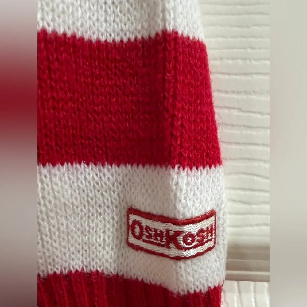 Oshkosh B'gosh Vintage Striped Childrens Heavy Warm Pullover Sweater Sz 7
